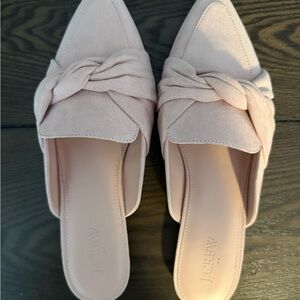 J. Crew Pink Bow Detail Mules